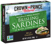 Natural Two Layer Brisling Sardines in Extra Virgin Olive Oil by Crown Prince – 3.75 Ounce (Pack of 12), Pack of 12