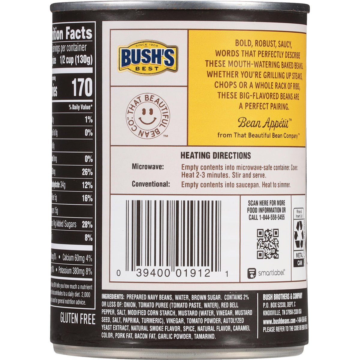 Bush's Best Smokehouse Tradition / 22 Ounce (Pack of 5) / 22 oz (Pack of 1) Baked Beans
