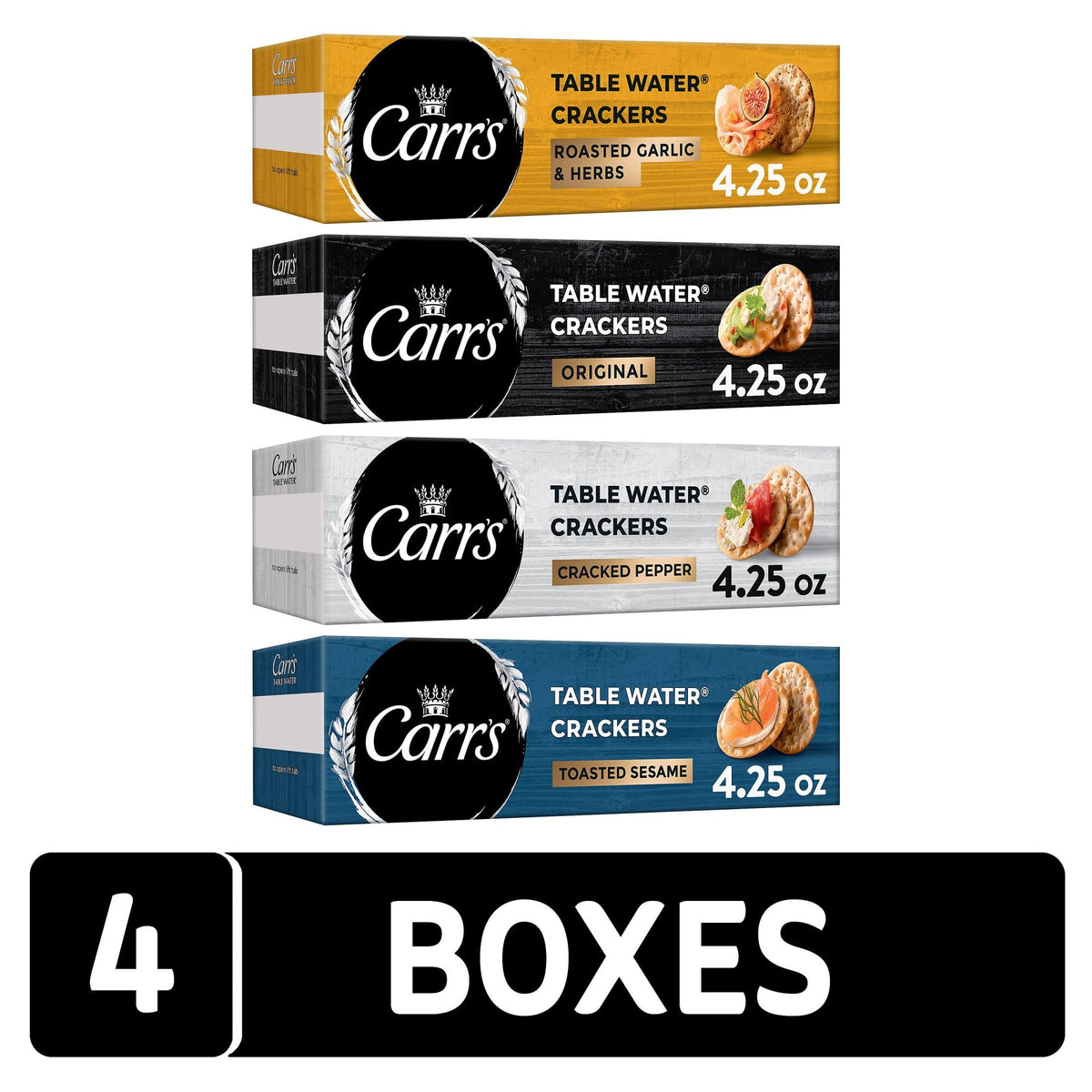 Carr's 4-Flavor Variety / 4.25 Ounce (Pack of 4) / 4 Assortments & Samplers