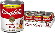 Campbell's Condensed Vegetable Beef Soup, 13.8 oz Can (12 Pack)
