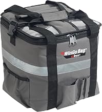Winco 12" Gray Insulated Food Delivery Bag, Small