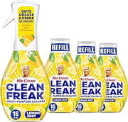 Mr. Clean Clean Freak Multi Surface Cleaning Spray, Deep Cleaning Mist Starter Kit and Refill Bundle, Lemon Zest Scent, 64 fl oz