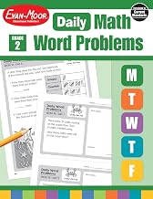 Evan-Moor Daily Word Problems, Grade 2, Homeschooling & Classroom Resource Workbook, Problem-Solving Real Life Math Skills, Reproducible Worksheet ... Shapes, Patterns (Daily Word Problems Math)