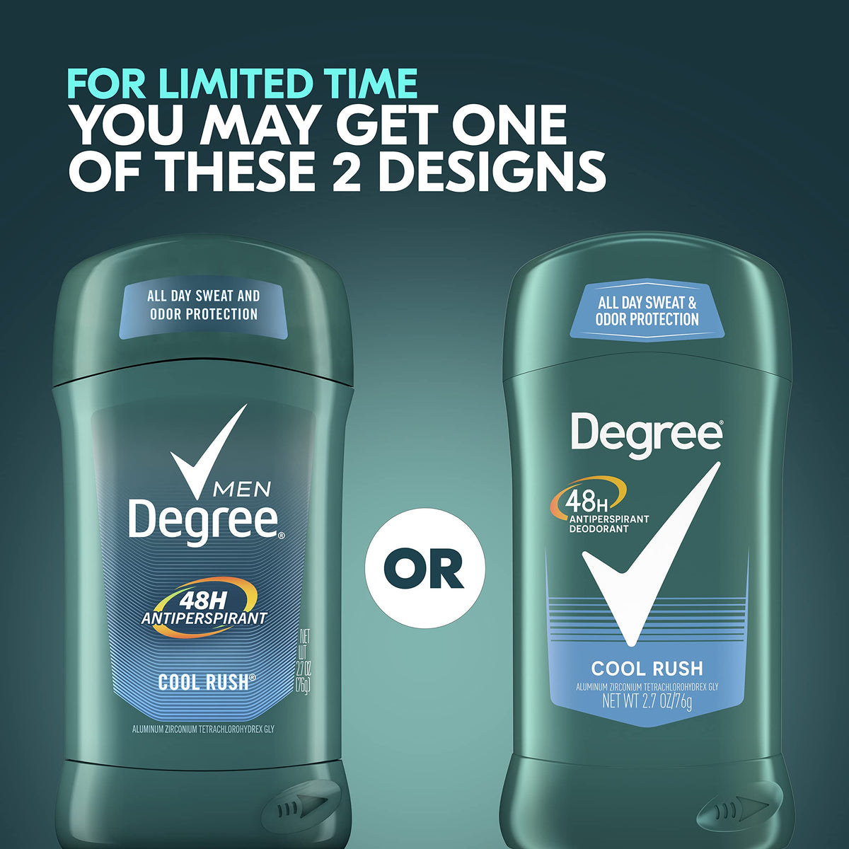 Degree 5.4 Ounce (Pack of 2) / Cool Rush / 1 Antiperspirant Deodorant