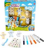 Scribble Scrubbies Deluxe Bluey Playset (3ct) by Crayola – 6PK, Plastic, Blue, White, Gray, Model 740245