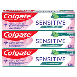 Sensitive Enamel Health Toothpaste for Sensitive Teeth by Colgate – 6 Ounce (Pack of 3), Prevent and Repair, Pack of 3, Model 035000464873