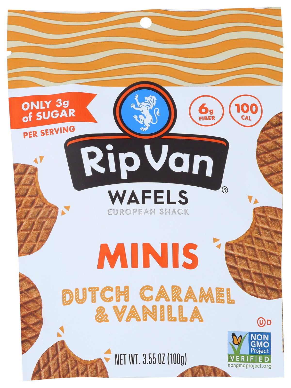 Rip Van Wafels Vanilla,Caramel / 3.55 Ounce (Pack of 1) / 1 Waffles