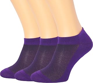RONDO Mens and Womens Ankle Socks - Ultra Thin Breathable Cotton Socks - Dry Fit Running Low Cut Ankle Socks Mesh Athletic Socks