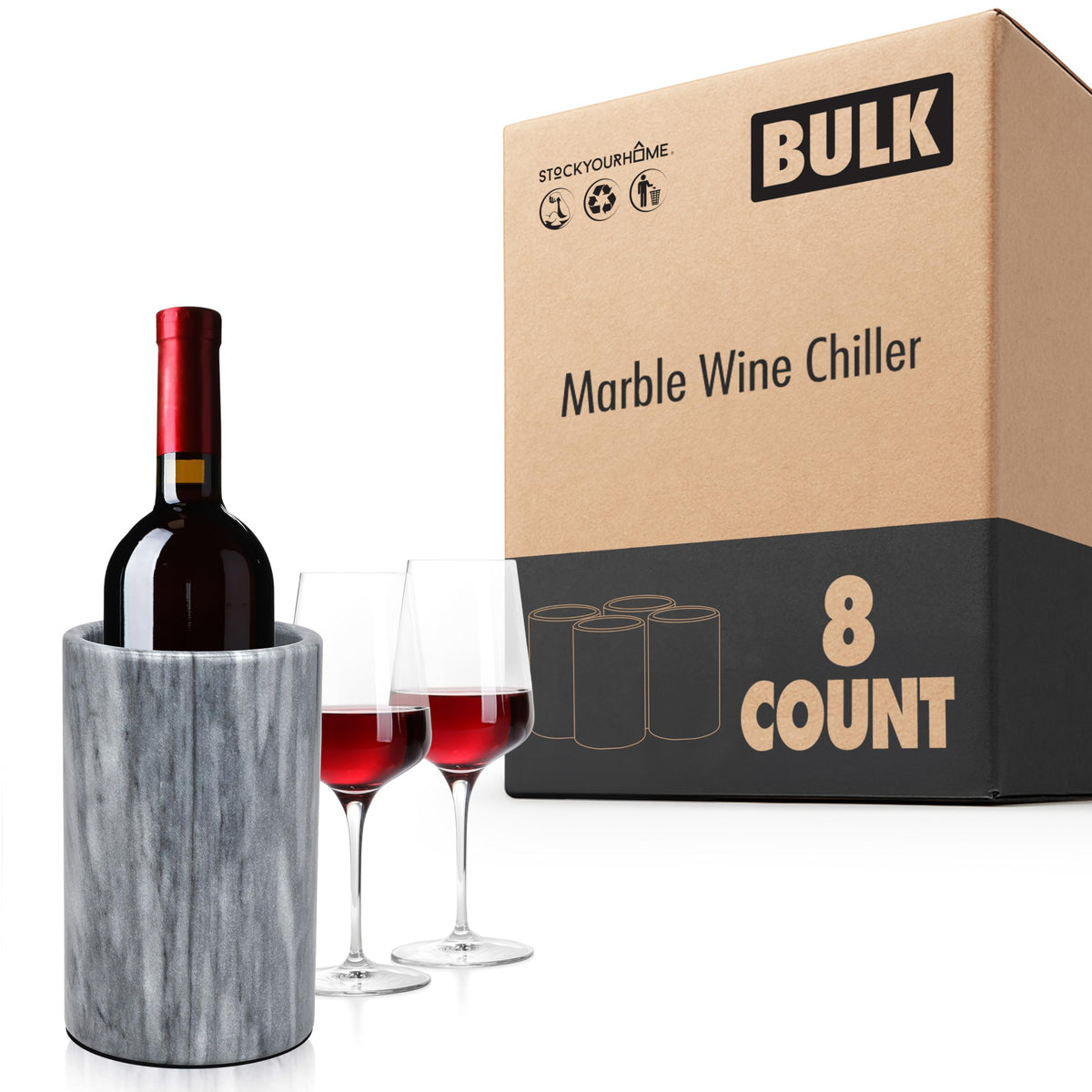 Modern Innovations 4 / 4 Count / Silver Wine Chillers
