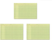 Rediform National Analysis Pad, 13 Columns, Green Paper, 11 x 16.375", 50 Sheets, Sold as 3 Pack (45613)