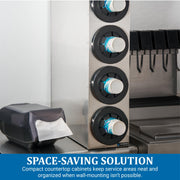 Sentry Cup Dispenser Cabinet with 4 Tiers for Restaurants by San Jamar – 4 Tiers, Stainless Steel, Silver, Model C2854
