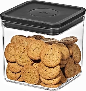 OXO Good Grips POP Container — Big Square Short — 2.8 Qt / 2.6 L — Matte Black, Organization and Storage Solution