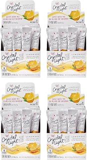 Crystal Light Lemonade, Zesty Lemon Flavored Powdered Drink Mix, Sugar Free Refreshing Beverage, Convenient Travel Size Single Serve Packets, Just Add Water, 30 Count (Pack of 4)