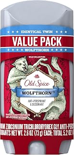 Old Spice Wild Collection Invisible Solid Anti-Perspirant and Deodorant, Wolfthorn Scent - 2.6 Oz Ea, 2 Count
