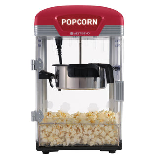 Theater Crazy Popcorn Machine by West Bend – 4-Qt., 4.0 liters, Polycarbonate (PC), Red, Model PCWBTCRD13