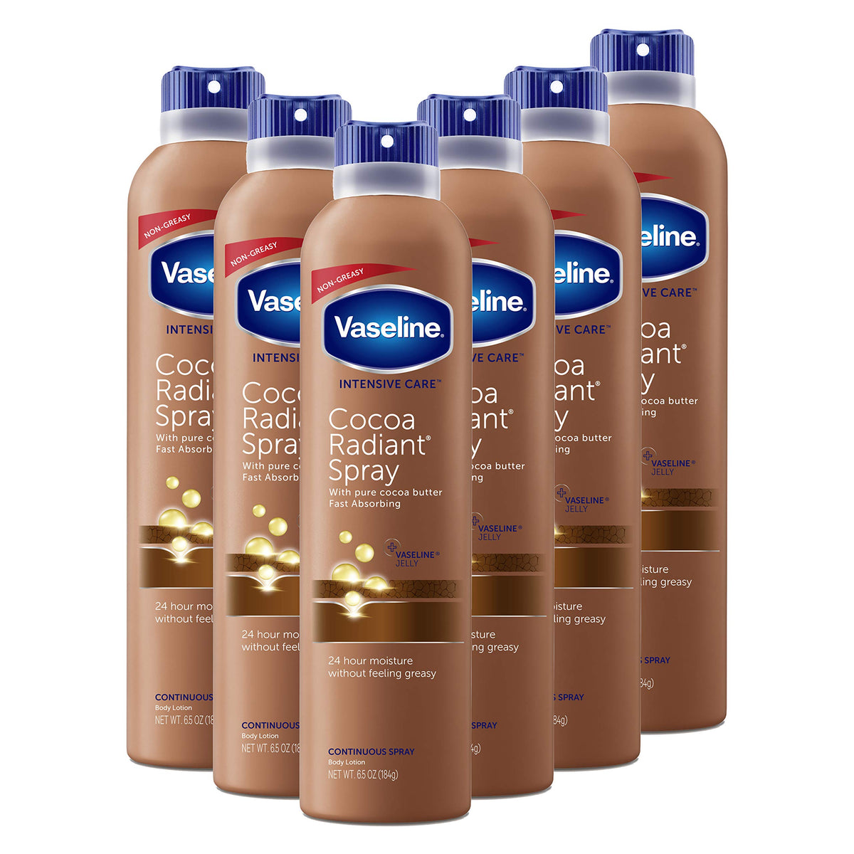 Vaseline Cocoa Radiant / 6.5 Ounce (Pack of 6) / 6 Lotions