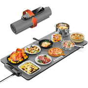 FEPPO Food Warming Mat, Silicone Electric Tray, 35x16 Inch Gray