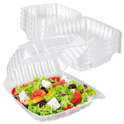Stock Your Home 8" x 8" - 25 Count / Clear / 1 Clamshell Take Out Containers