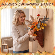 Dandat Cornucopia Basket, 11.8 x 7 Inch Rattan, Brown