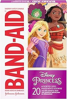 BAND-AID Brand Adhesive Bandages, Disney Princesses, Assorted, 20 Count