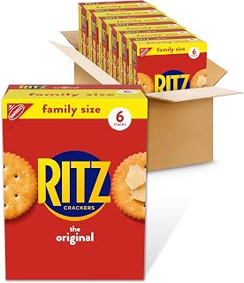 Ritz Original Crackers, Snacks for Kids and Adults, Family Size, 6 Boxes
