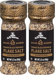 McCormick Grill Mates Coarse Black Pepper & Flake Salt Grilling Seasoning, 5.71 oz (Pack of 2)