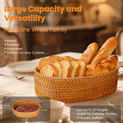 RusicEss Bread Basket with Warming Stone, Terracotta, 12.7 x 8.2 x 3.7 Inch