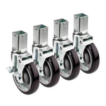 Krowne 1-1/4" Square Post Shelving Caster – 17.00x14.00x8.00, In Description, stainless-steel, Model 28-174S