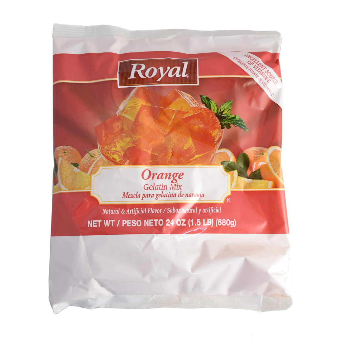 Royal Orange Gelatin by Clabber Girl – 24 Ounce, Pack of 6