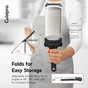 Surface Glide Technology Stainless Steel Folding Handle Grater by Cuisipro – Fine Grater, Stainless Steel, Model 746812