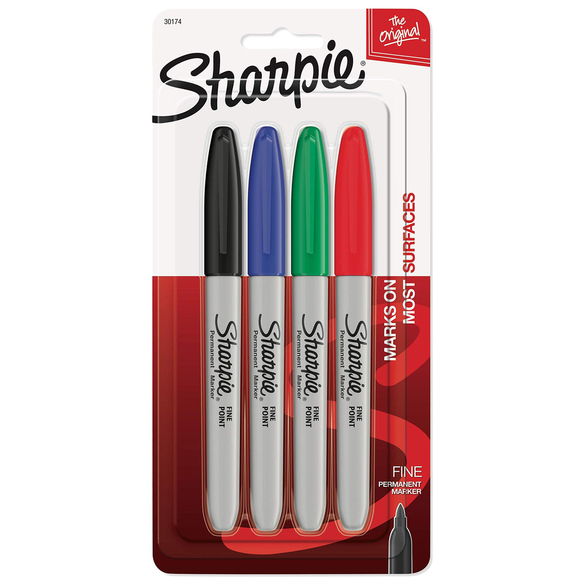 Sharpie 4 Count (Pack of 1) / Assorted Colors / Permanent,Fine Categories
