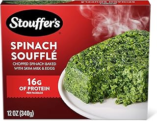 Stouffer's Spinach Souffle, Single Serve Frozen Meal or Side, 12 Oz