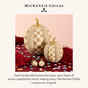 MacKenzie-Childs Acorn Sculptures, Set of 2, Mocha Check