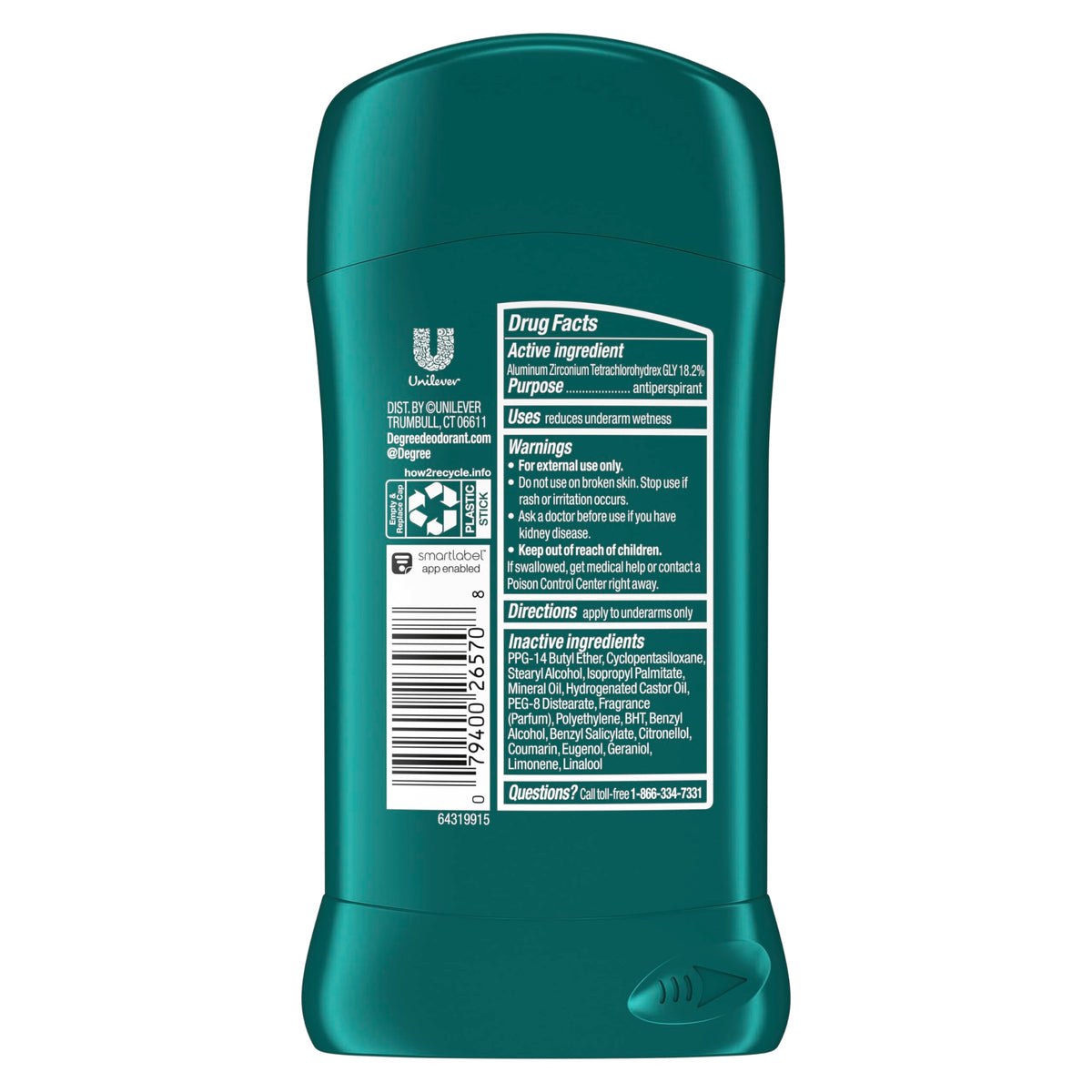 Degree 2.7 Ounce (Pack of 1) / Sport / TEAL Antiperspirant Deodorant