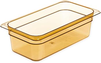 High Heat Food Pan by Carlisle FoodService Products – 1 Count (Pack of 1), 14.0 cups, Plastic, Amber, Model 3086113