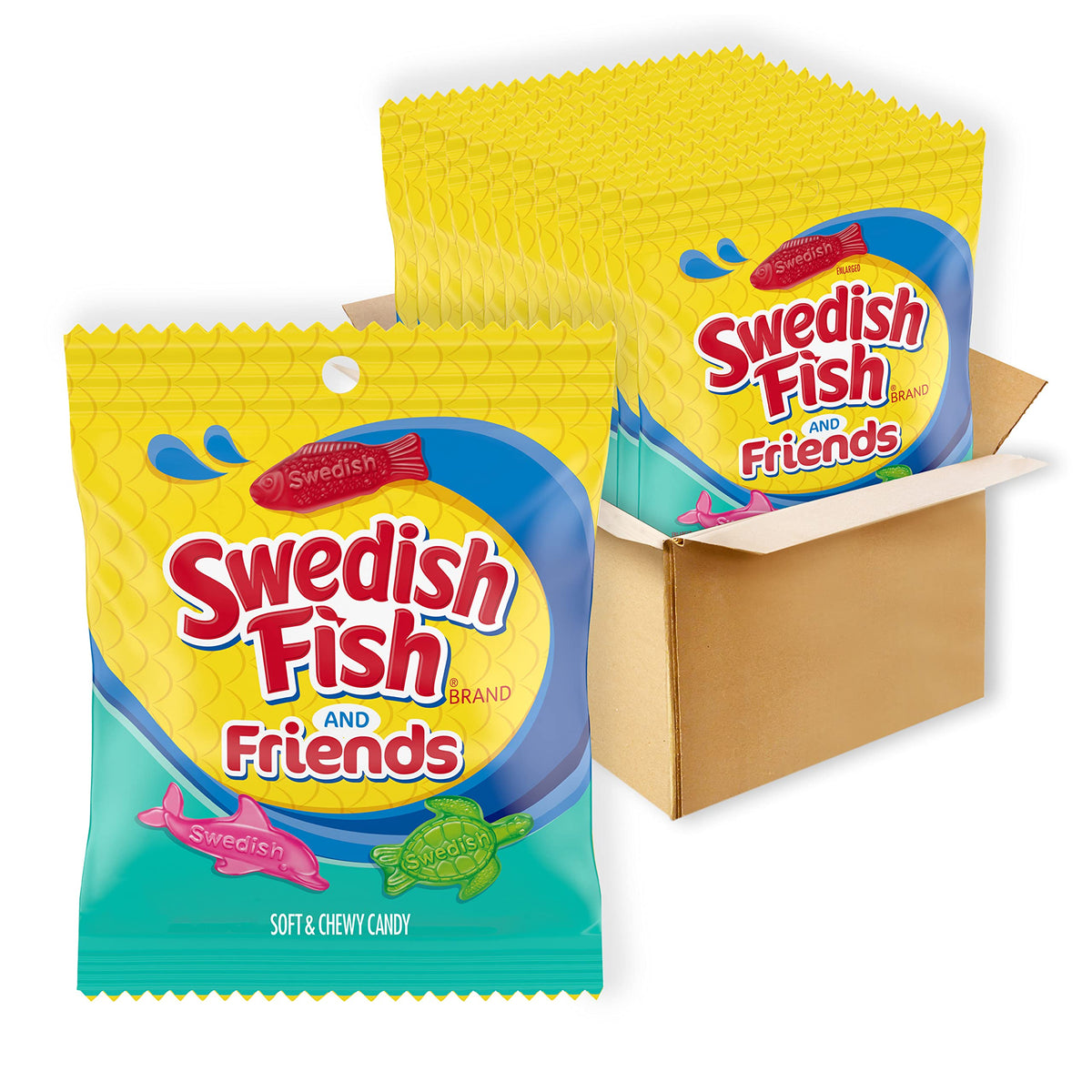Swedish Fish Mixed-Fruit / 5.07 Oz (Pack of 12) / Green,Red Gummy Candy