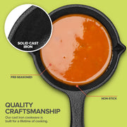 Cast Iron Melting Pot for Grill Cooking by Modern Innovations – 8.5 Quarts, Cast Iron, Black, Model MI 1415