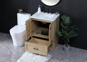 Mango Wood Bathroom Vanity: Single Soma Collection by by Elegant Lighting – Engineered Wood, Mango Wood, Model VF2824MW