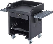 Cambro VCSWR110 Versa Cart with Dual Tray Rails and Standard Casters Black Case of 1