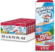 HAWAIIAN PUNCH Fruit Juicy Red Juice Drink, 6.75 fl oz boxes, 32 Count (4 Packs of 8), Ready-to-drink, On-the-go, Caffeine-free, Carbonation-free, Gluten-free, Excellent Source of Vitamin C