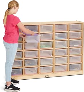 Jonti-Craft 40310JC 30 Tub Mobile Storage with Clear Bins