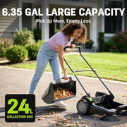 Walk-Behind Hand Push Floor Sweeper by Steelite – Palm Green, Model AZDG934