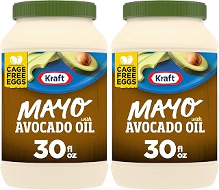Kraft Mayo with Avocado Oil Reduced Fat Mayonnaise (30 fl oz Jar) (Pack of 2)
