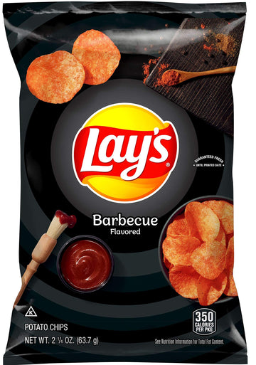 Lays BBQ Potato Chips by Lay's – 2.25 Ounce (Pack of 24), Pack of 24