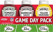 HEINZ Game Day 3 Pack, Tomato Ketchup, BBQ Sauce, Yellow Mustard, 59.5 oz