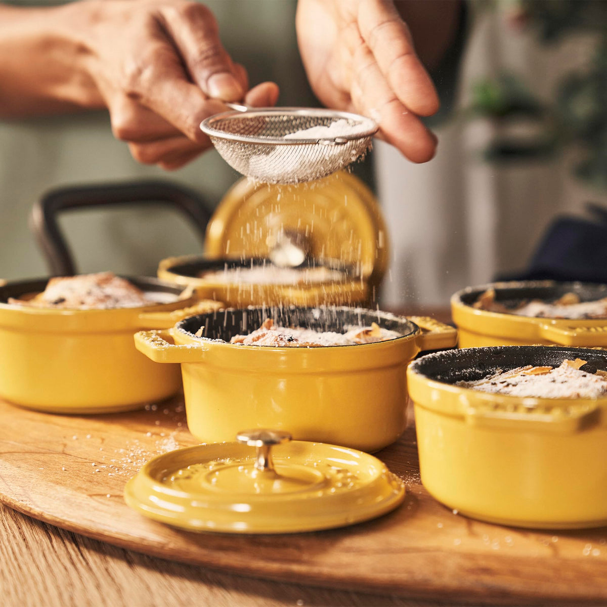 Cast Iron Mini Round Cocotte by STAUB – 0.25-qt, 0.25 quarts, Cast Iron, Citron, Model 1029106