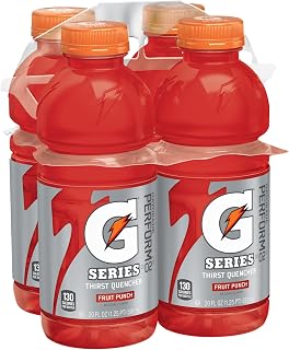 Gatorade Thirst Quencher Sports Drink, Fruit Punch, 20oz Bottles, 4 Pack, Electrolytes for Rehydration