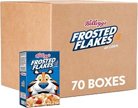 Kellogg's Frosted Flakes Original Breakfast Cereal 5.25Lb 70 Count | 8 Vitamins and Minerals, Kids Snacks