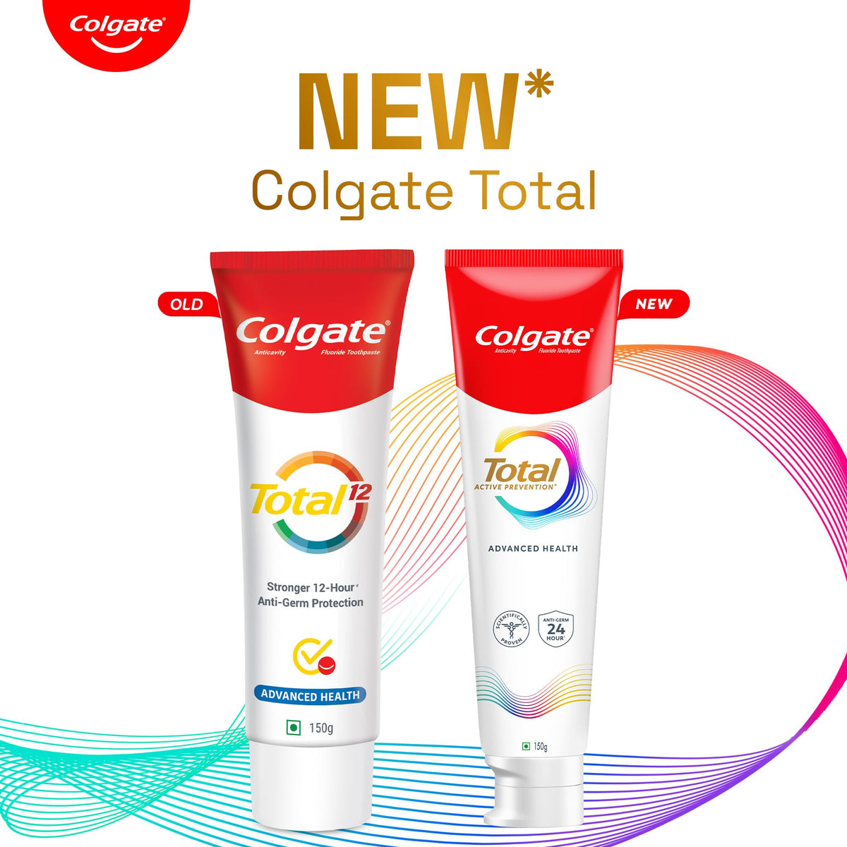 Total Advanced Health Antibacterial Toothpaste 80gm by Colgate – 2.8 Ounce (Pack of 1), Model 61045080