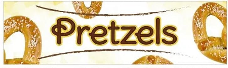 Winco EDM-2PRS, 5-3/4" X 16-1/8" Rectangular Plastic Pretzel Sign for EDM-2, Food Display, Pretzel Merchandiser